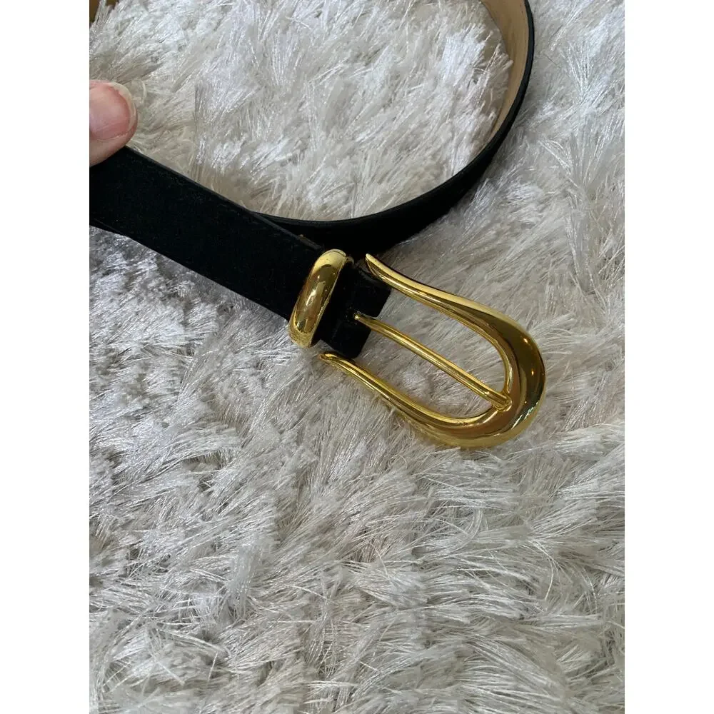 Vintage black suede